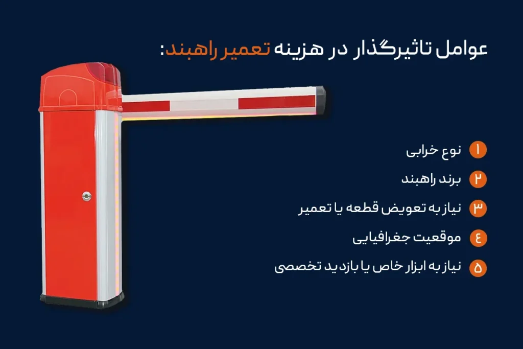 عوامل تاثیرگذار در قیمت تعمیر راهبند